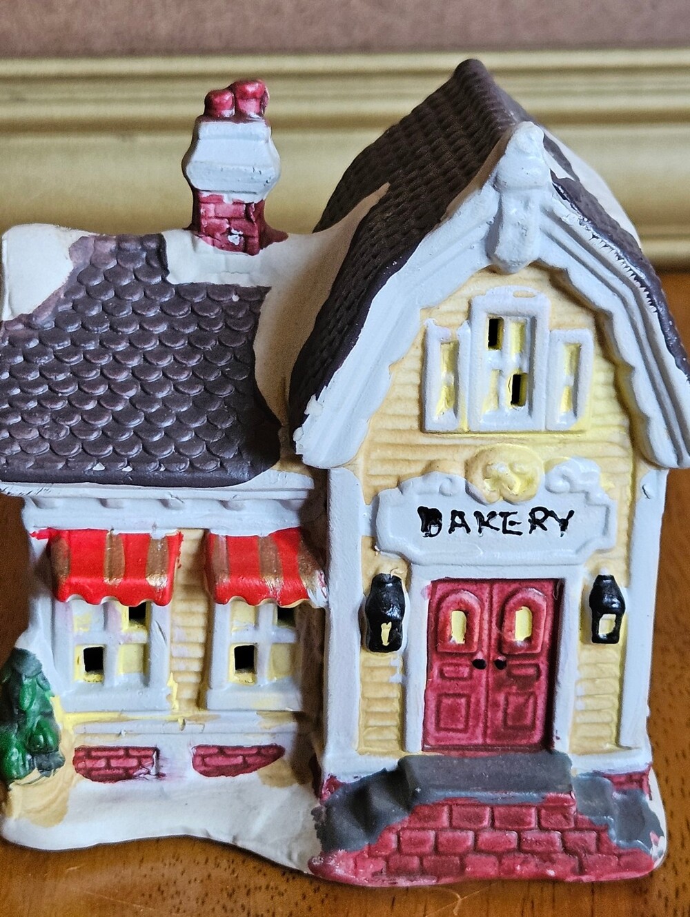Miniature Ceramic Bakery Building from a Holiday Village